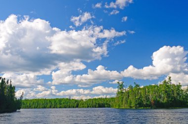 Evening clouds on Horseshoe Lake clipart