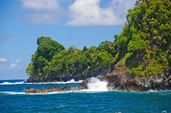 Dalgalar ve kayalar tropik — Stok fotoğraf