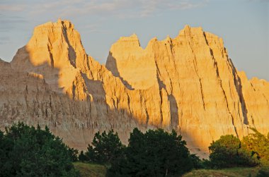 Sunset on a Badlands Rdige clipart