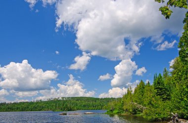 High Clouds in Canoe Country clipart