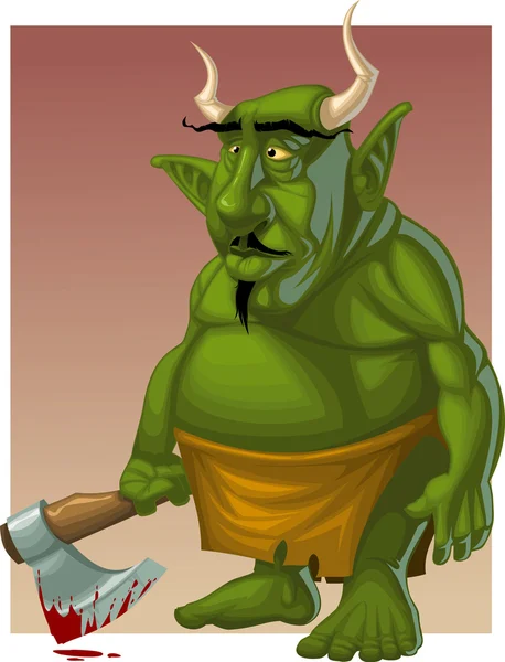 Groene duivel — Stockvector