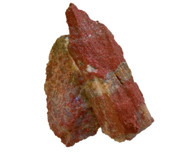 Stone piece of red ore of potash salt clipart