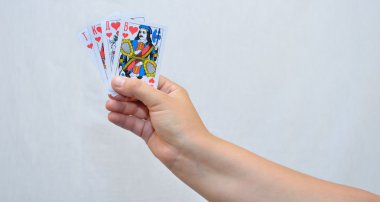 The Hands, cards. clipart