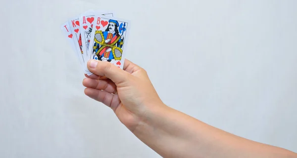 stock image The Hands, cards.