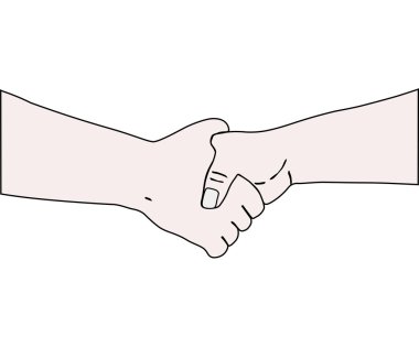 The Handshake. clipart