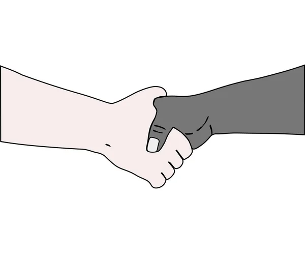 De handshake. — Stockvector