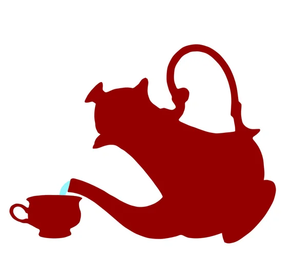 The Teapot and cup. — Stock Vector