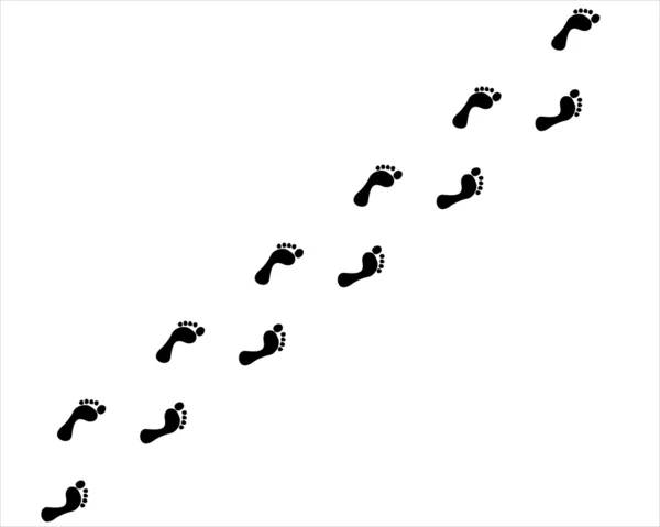 Traces de pieds — Image vectorielle
