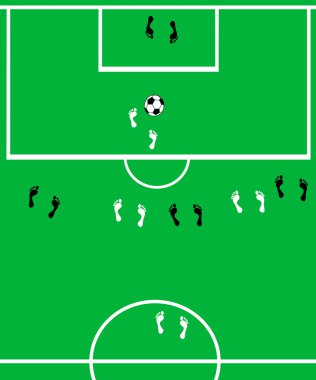 The Soccer field. clipart