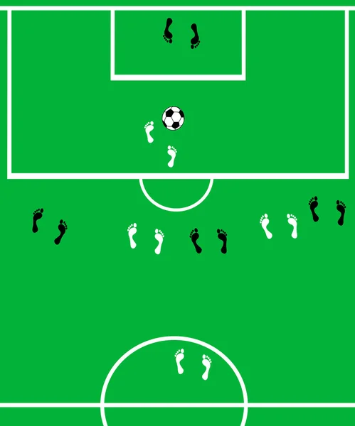 Le terrain de football . — Image vectorielle