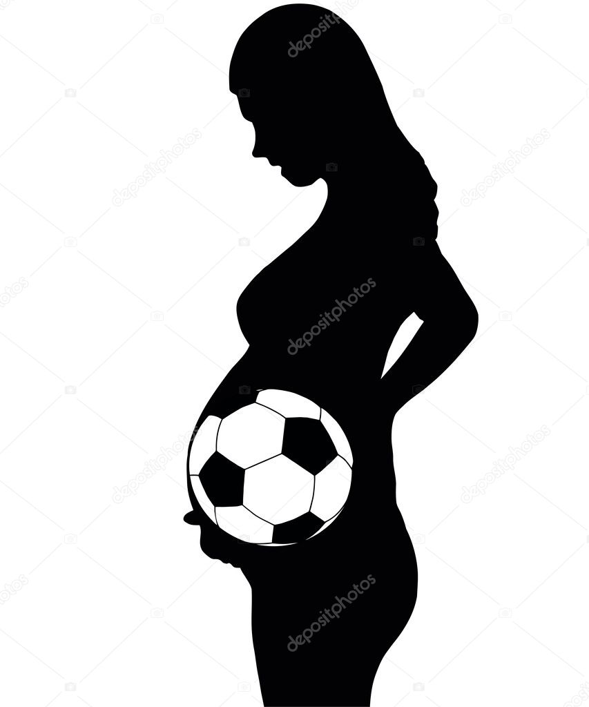 The Silhouette of the pregnant woman.