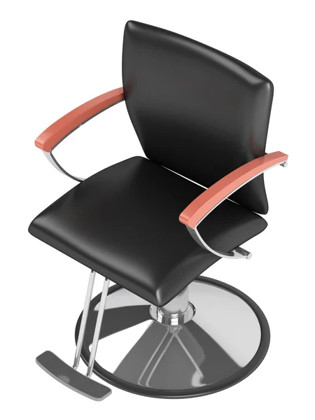 Чорний перукарський салон стілець — стокове фото