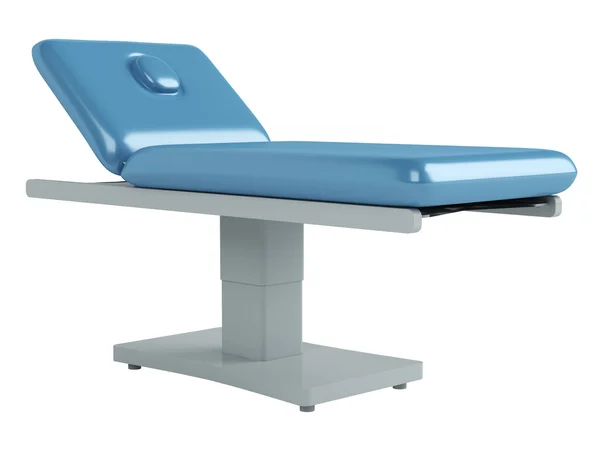 Синий массажный стол — стоковое фото