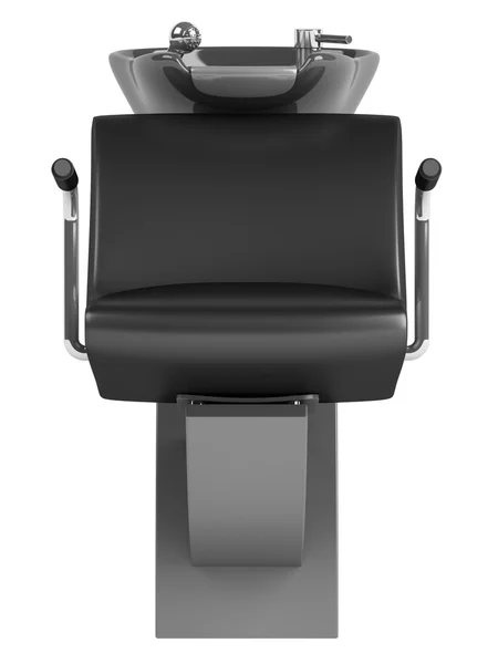 Czarne włosy umyć krzesło — Zdjęcie stockowe