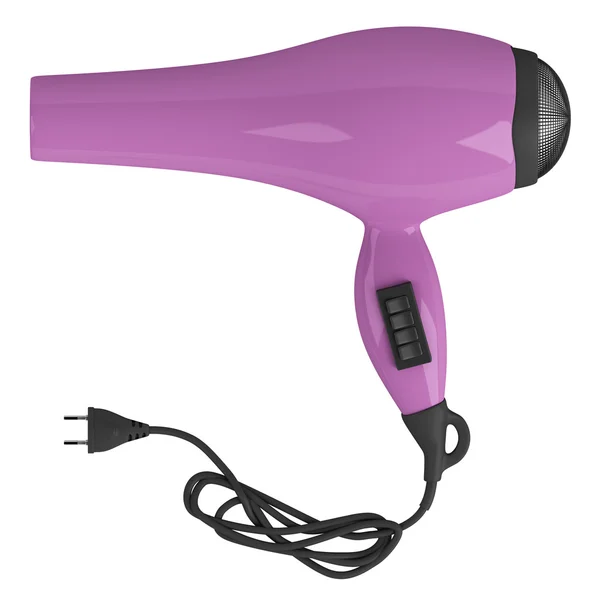 Violet hair dryer — Stock Photo, Image
