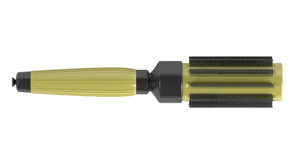 Yellow hairbrush — Stock Photo, Image