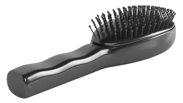 Black hairbrush — Stock Photo, Image