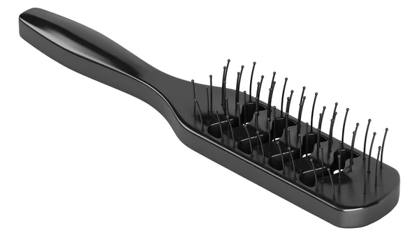 Schwarze Haarbürste — Stockfoto