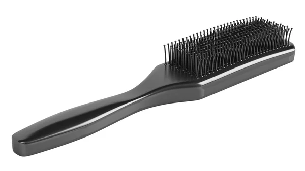 Escova de cabelo preta — Fotografia de Stock