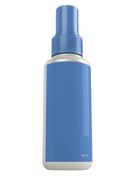 Pulverización botella azul — Foto de Stock