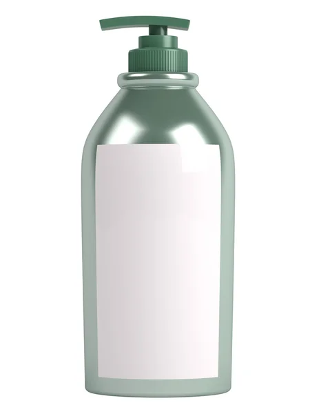 Szampon zielone butelki — Zdjęcie stockowe