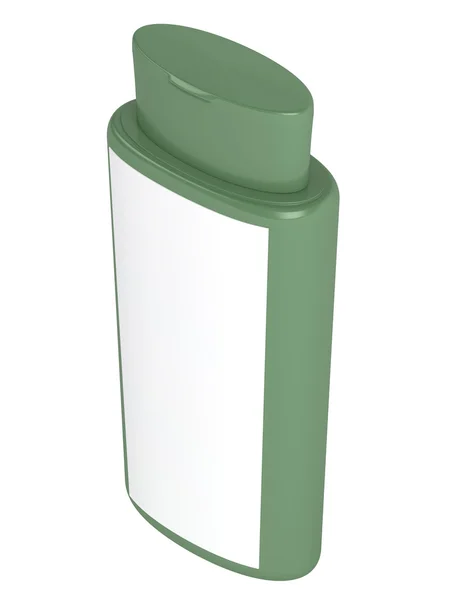 Grüne Flasche natürliches Shampoo — Stockfoto