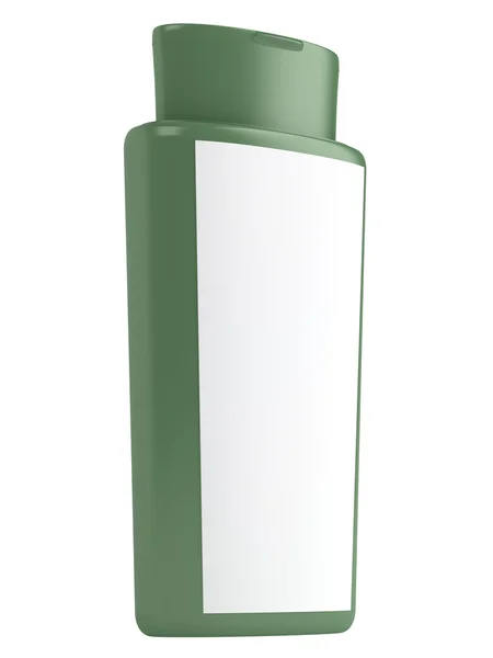 Zelená láhev přírodní šampon — Stock fotografie