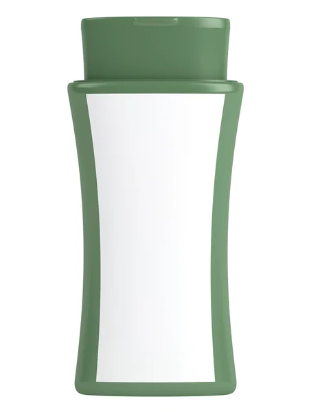 Bottiglia verde shampoo naturale — Foto Stock