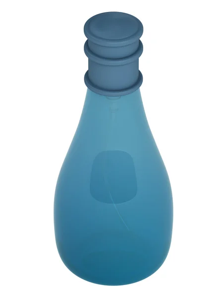 Blaues Flaschenparfüm — Stockfoto