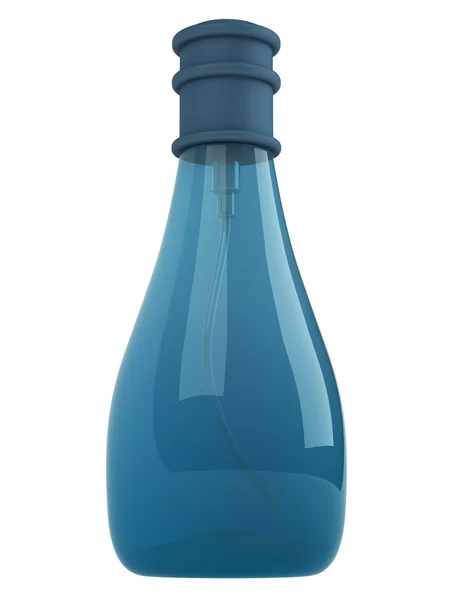 Blaues Flaschenparfüm — Stockfoto