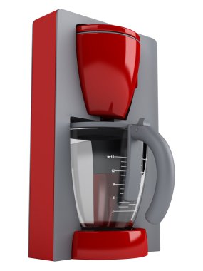 Kırmızı modern kahve makinesi