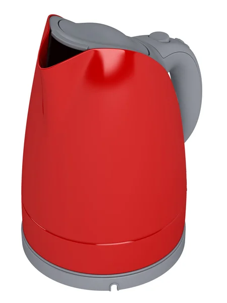 Czerwony czajnik elektryczny — Zdjęcie stockowe