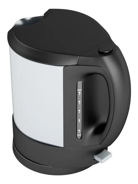 Metallic modern electric teapot — Stock Photo, Image