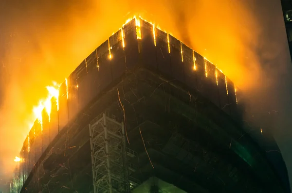 Москва. Пожар — стоковое фото