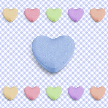 Blue candy heart clipart