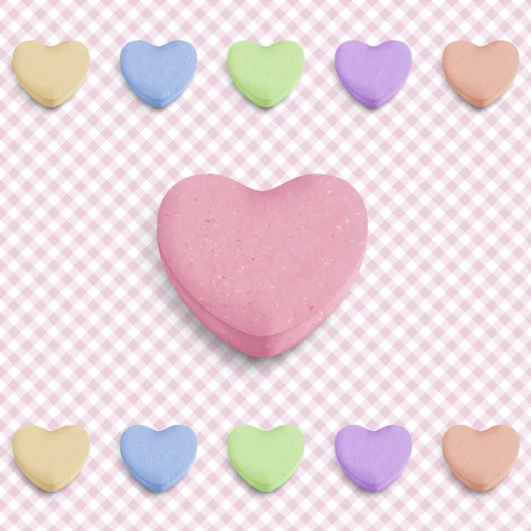 Pink candy heart — Stock Vector