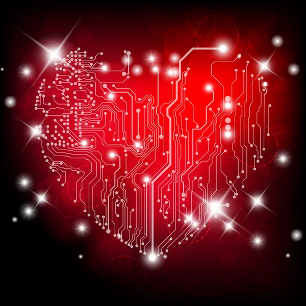Серце електричні Ради — стоковий вектор