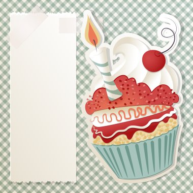 Birthday cupcake clipart