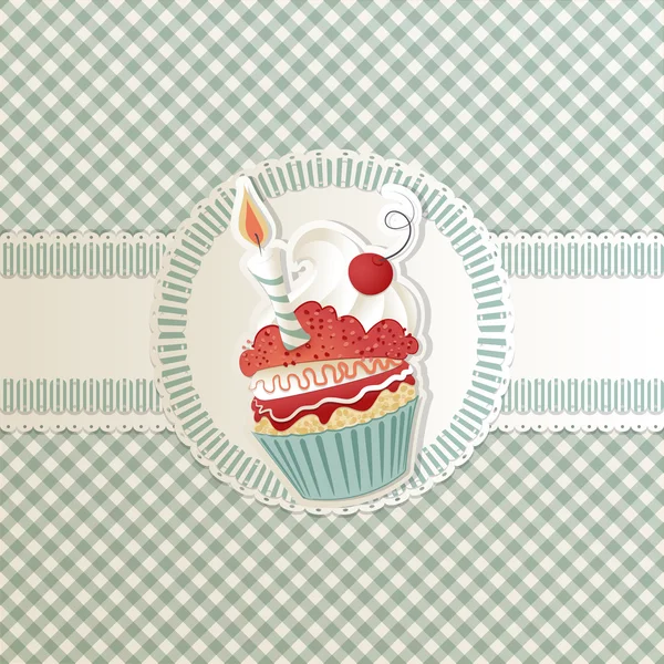 Carte cupcake — Image vectorielle