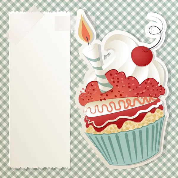 Cupcake di compleanno Grafiche Vettoriali