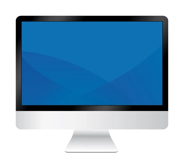 Computer schermo blu — Vettoriale Stock
