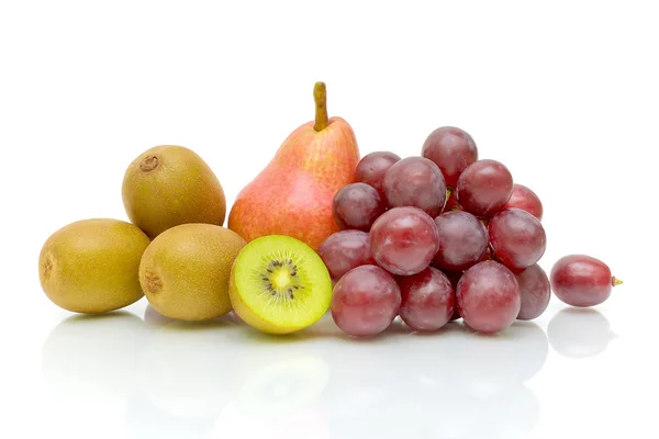 Fresh fruits on white background — Stock Photo, Image