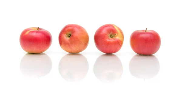 Zralé jablka na bílém pozadí — Stock fotografie