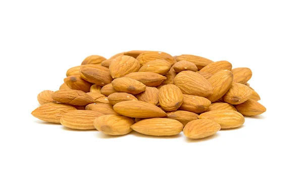 Almonds on a white background — Stock Photo, Image