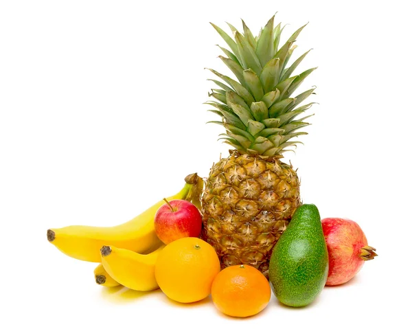 Frutas close-up no fundo branco — Fotografia de Stock