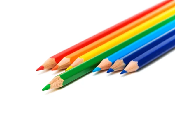 Bleistifte auf weißem Hintergrund — Stockfoto