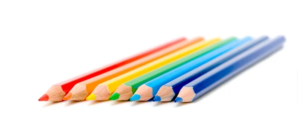 Олівці різних кольорів — стокове фото