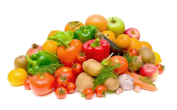 Stilleven van verse groenten en fruit — Stockfoto
