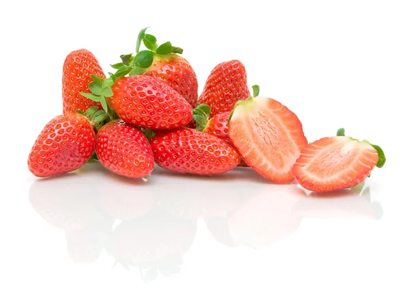 A bunch of strawberries on a white background — Stock Photo, Image
