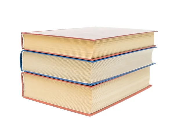 Three books on a white background — Stock Photo, Image